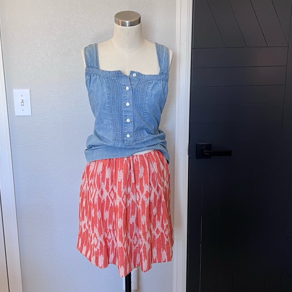 J. Crew Orange Ikat Skirt size 6
